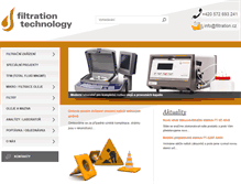 Tablet Screenshot of filtration.cz